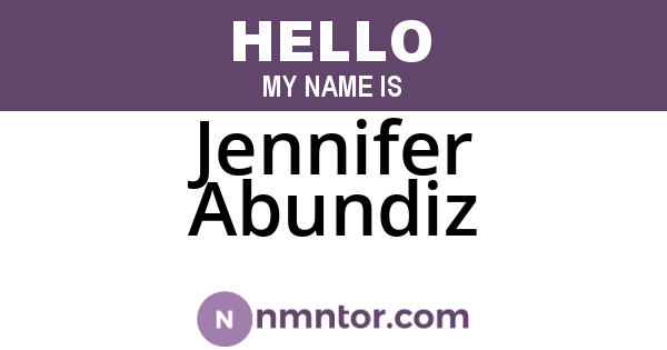 Jennifer Abundiz