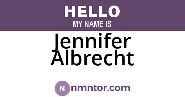 Jennifer Albrecht