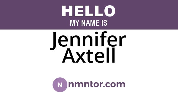 Jennifer Axtell