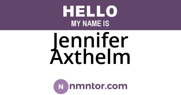 Jennifer Axthelm