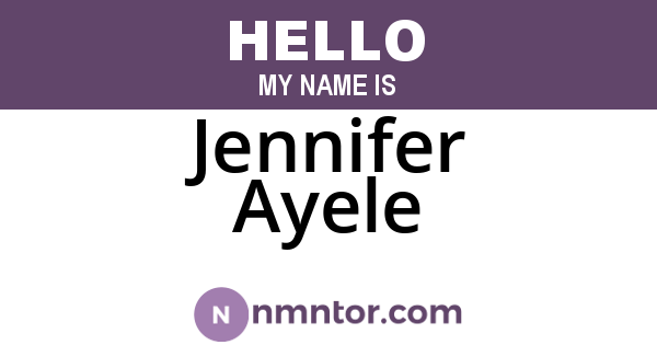 Jennifer Ayele