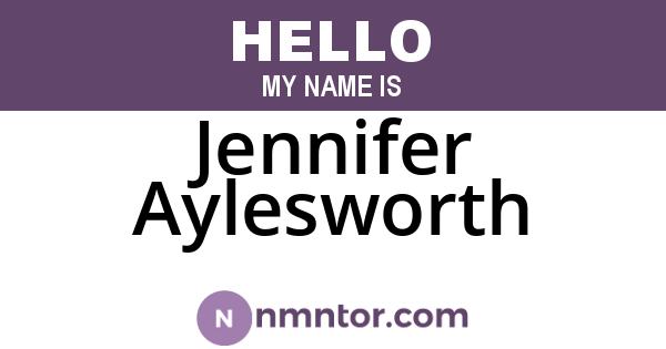 Jennifer Aylesworth