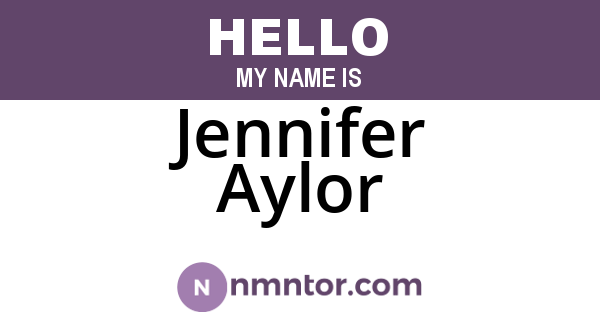 Jennifer Aylor