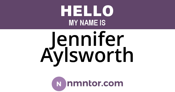 Jennifer Aylsworth