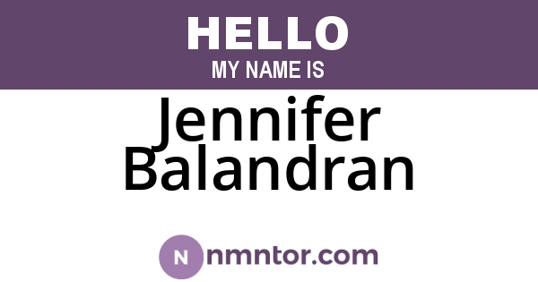 Jennifer Balandran
