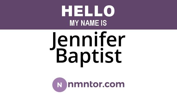 Jennifer Baptist