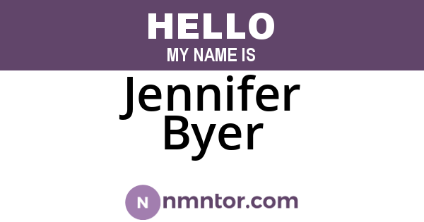 Jennifer Byer