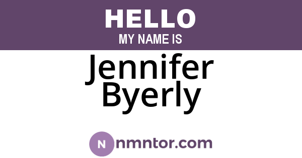 Jennifer Byerly
