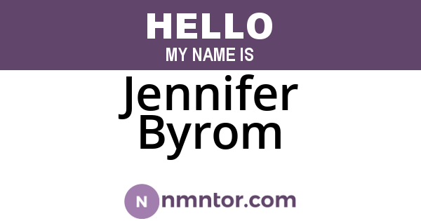 Jennifer Byrom