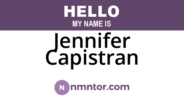 Jennifer Capistran