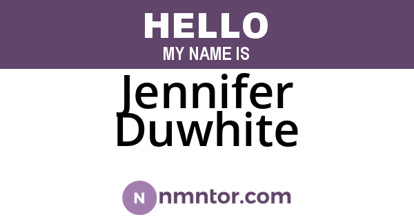 Jennifer Duwhite