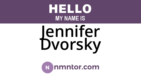 Jennifer Dvorsky