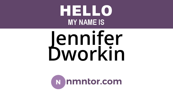 Jennifer Dworkin