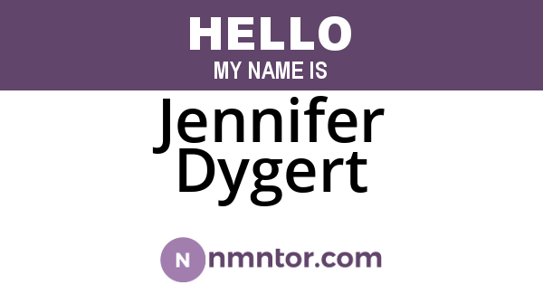 Jennifer Dygert
