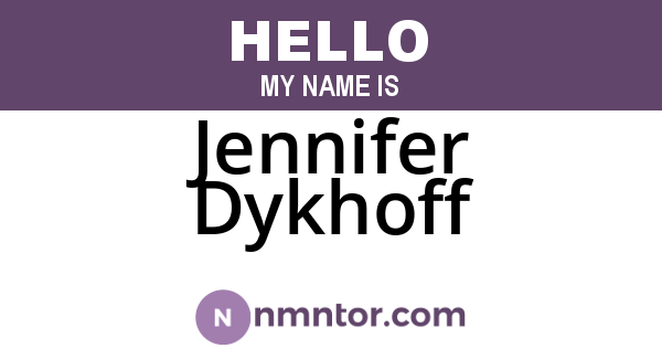 Jennifer Dykhoff