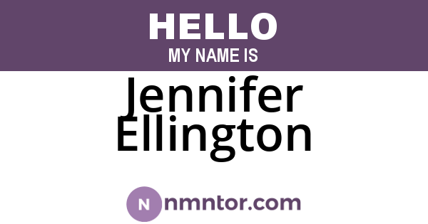 Jennifer Ellington