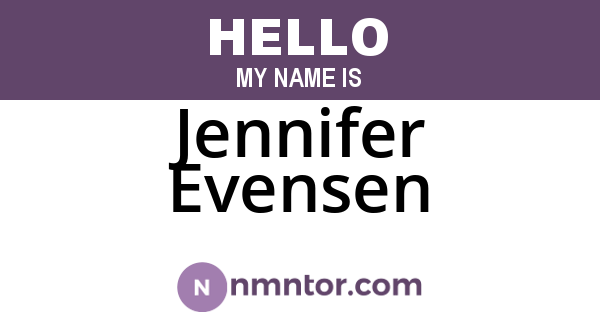Jennifer Evensen