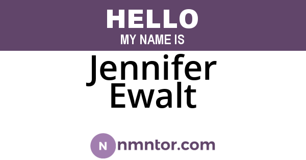 Jennifer Ewalt