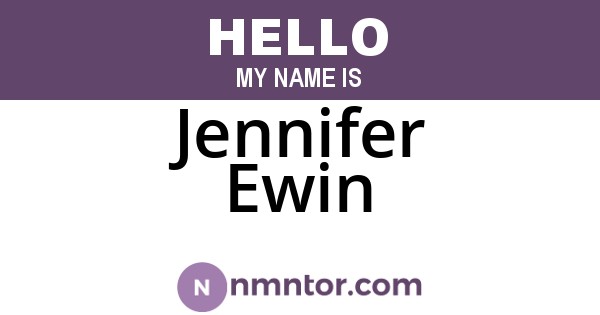 Jennifer Ewin