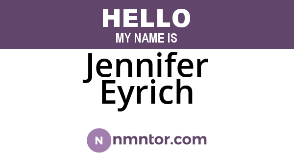 Jennifer Eyrich
