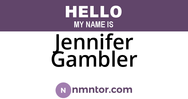 Jennifer Gambler
