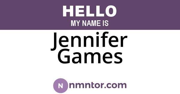 Jennifer Games