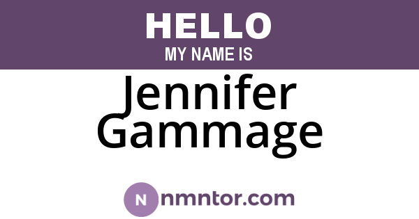 Jennifer Gammage