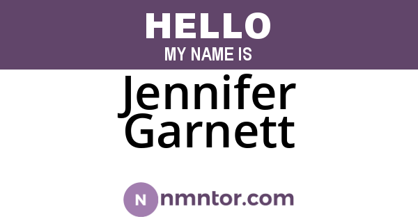 Jennifer Garnett