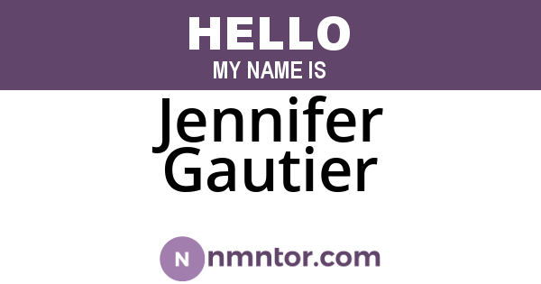 Jennifer Gautier