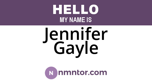 Jennifer Gayle