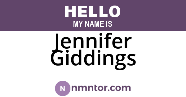 Jennifer Giddings