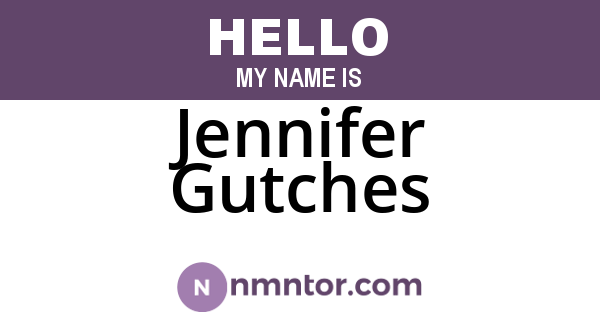 Jennifer Gutches