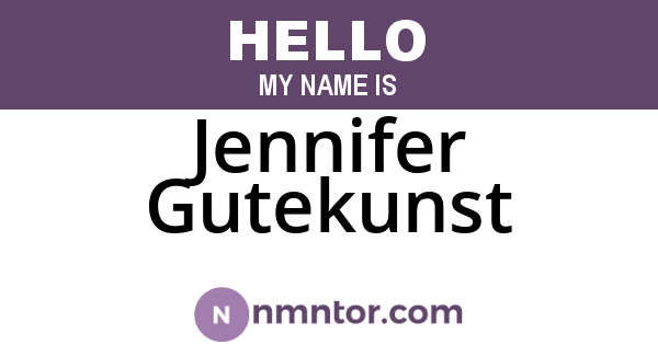 Jennifer Gutekunst