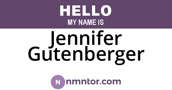 Jennifer Gutenberger