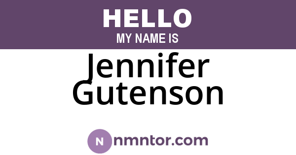 Jennifer Gutenson