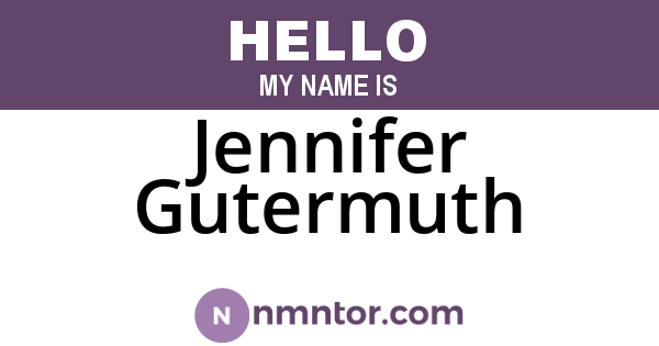 Jennifer Gutermuth
