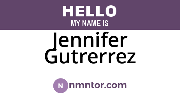 Jennifer Gutrerrez