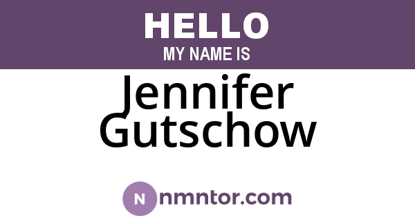 Jennifer Gutschow