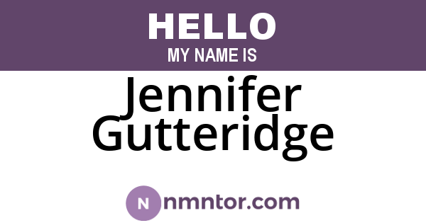 Jennifer Gutteridge