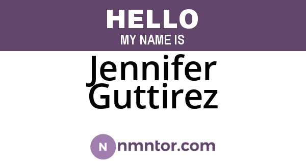 Jennifer Guttirez