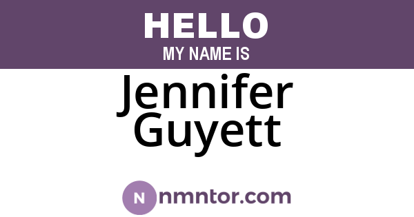 Jennifer Guyett