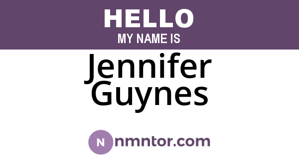 Jennifer Guynes