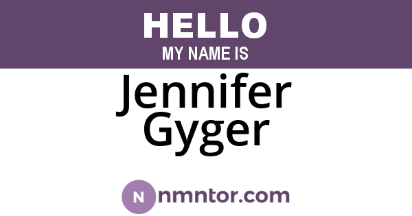 Jennifer Gyger