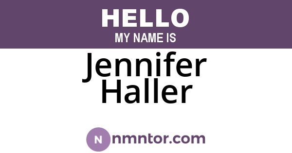 Jennifer Haller