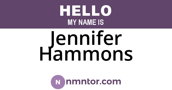 Jennifer Hammons