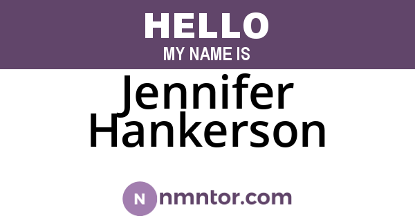 Jennifer Hankerson