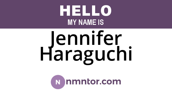 Jennifer Haraguchi