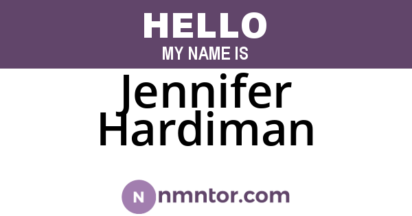 Jennifer Hardiman