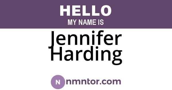 Jennifer Harding