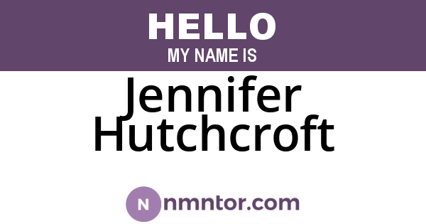 Jennifer Hutchcroft